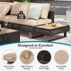 6-Piece Outdoor Patio Rattan Sectional Sofa Set with Adjustable Seat, Side Table, Coffee Table with Ice Bucket - 4 of 4
