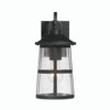 Robert Stevenson Lighting Nantucket Coastal Metal and Glass Wall Mounted Outdoor Lantern Light Matte Black: ETL & UL Listed, 1-Light Fixture - 3 of 4