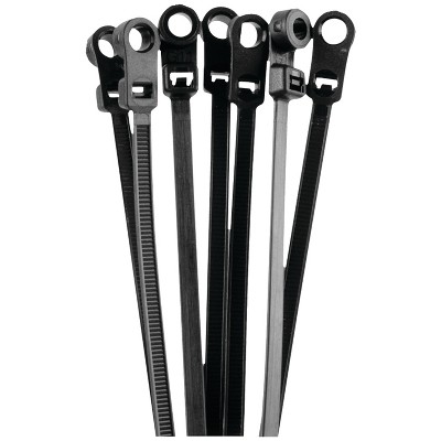 Monoprice Hook and Loop Fastening Cable Ties, 6in, 100 pcs/pack, Black 