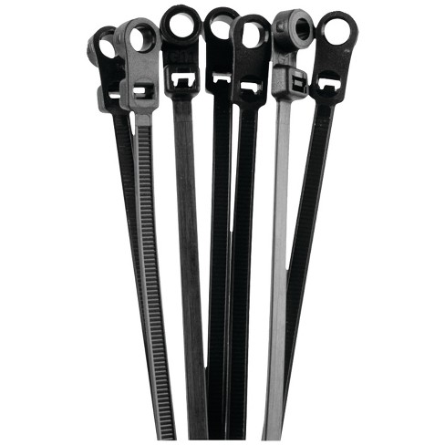 Monoprice® Hook & Loop Fastening Cable Ties, 13-inch, 100pcs/pack - Black