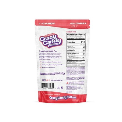 Crazy Candy Freeze Dried Candy - Rainbow Bites - 3.9oz
