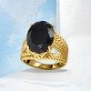 Ross-Simons Onyx Roped Ring in 18kt Gold Over Sterling - 4 of 4