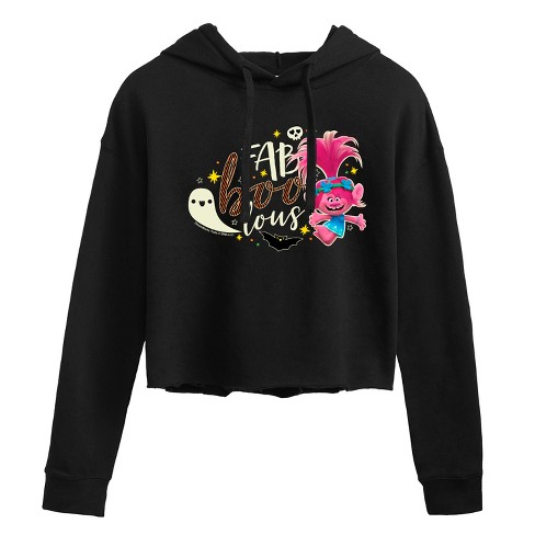 Women's - Trolls - Fab Boo Lous Poppy Poppy Cropped Graphic Hoodie - image 1 of 3