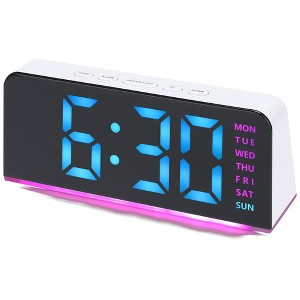 REGALWOVEN Plastic Digital Corded Accurate Electric Alarm Clock 6.3 x 2.6 x 1.6 inch - 1 of 4