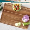 Heavy Duty 20" Acacia Wood Cutting Boards for Kitchen, Extra Large Wood Cutting Board w/ Deep Juice Groove and Side Handle - 4 of 4