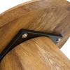 Infurnic End Tables Natural Wood Grain Texture Sticker, Exquisite Wood Grain Surface, Flexible Matching Tabletop Design, Brown, 21.6"*21.6"*19.7" - 4 of 4