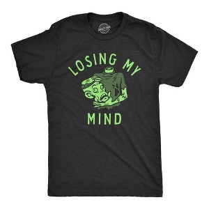 Mens Losing My Mind T Shirt Funny Halloween Headless Zombie Tee For Guys - Crazy Dog Men's T Shirt - 1 of 4