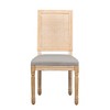 Nordlys Set of 2 Wooden Chairs with Cane Backs and Dark Gray Fabric Seats Classic Style Dining Room - 3 of 4