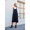 Coolmee Women's Vintage Denim Overall Dress Adjustable Strap Distressed Button A-Line Pinafore Bib Jean Dress - 4 of 4