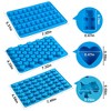 Aoibox 4Pcs Silicone Gummy Candy Molds with 2 Droppers, Non-Stick for Bear, Dinosaur, Donut, Heart Shapes - 3 of 4