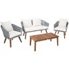 Velso 4 Pc Living Set - Indoor/Outdoor - PAT7072 - Safavieh - 4 of 4