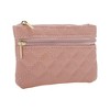 Unique Bargains Argyle Two Zippers Coin Purse Wallet 1 Pc - 2 of 4