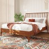 KWPZQEB Mid Century Queen/King Size Bamboo Platform Bed, Bed Frame with Tall Headboard & Wooden Slats Support, No Box Spring Needed, Easy Assembly - 2 of 4