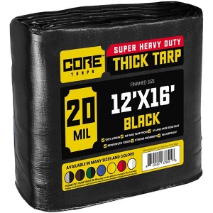 Core Tarps Heavy Duty 20 Mil Tarp Cover, UV Resistant, Rip Proof for Roof, Camping, Patio, Pool, Boat - 1 of 4