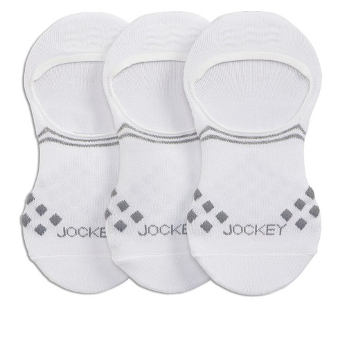 Jockey Men's Diamond Cushion Comfort No Show Socks - 3 P 7-12 White ...