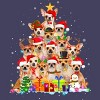 Women's Design By Humans Christmas Pajama Chihuahua Tree By MINHMINH Racerback Tank Top - 2 of 3