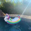 Swim Central 86" Inflatable Rainbow Unicorn Rocker Swimming Pool Float - image 2 of 4