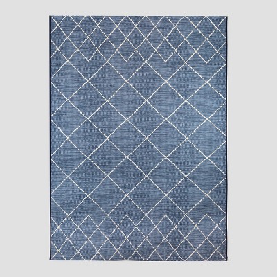 7.5' x 10' Spacedye Outdoor Rug Blue - Opalhouse&#153;