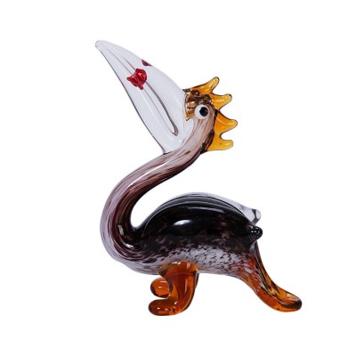 Beachcombers Small Pelican with Fish Glass