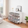 6 Drawer Dresser for Bedroom, Dresser with Wave Fluted Design, Spacious Wooden Storage Chest, Suitable for Bedroom, Living Room, Hallway - 2 of 4