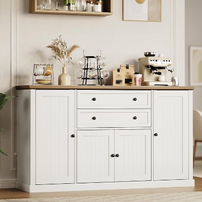 GustoWave 58 Inch Sideboard with 4 Doors and 2 Drawers