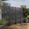 PexFix 72 in. x 35 in. Outdoor Privacy Rectangle Screen Galvanized Steel Panel Divider in Black - 2 of 4