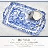 Blue Italian Large Handled Tray - Rectangular Melamine Serving Tray with Classic Blue Toile-Inspired Design and Side Handles - Dishwasher Safe Platter - 2 of 4