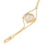 Peugeot Womens Gold-Tone Heart Shape Wire Watch with Mother of Pearl dial - 2 of 4