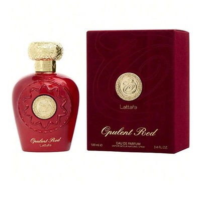 Lattafa Opulent Red By Lattafa Unisex Pear, Cardamom, Amber, Cashmran, Cognac  Eau De Parfum Spray 3.4 Oz