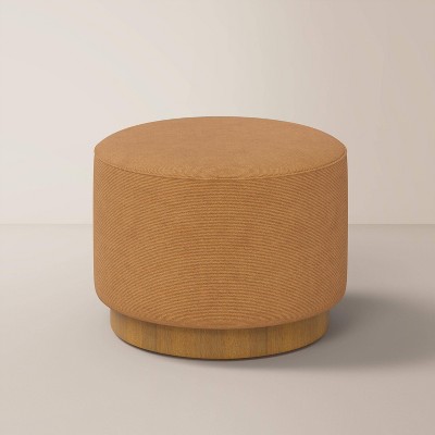 Round Ottoman with Plinth Base - Hearth & Hand™ with Magnolia