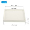 Unique Bargains Indoor Ceramic Square Plant Pot Saucers Tray 2 Pcs - 2 of 4
