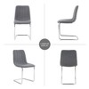 Modern Minimalist Dining Chairs Set Of 4, Ergonomic Accent Backrest Chair, Comfortable Kitchen Chairs With Metal Legs And Upholstered Seat - 2 of 4