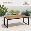 Costway 79" Acacia Wood 8-Person Patio Table with 1.9" Umbrella Hole, Adjustable Foot Pads - 3 of 4