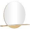 Olivia & May Metal 1 Shelf Wall Mirror Gold : Round, Glam Style, No Assembly Required - 4 of 4