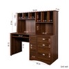 Lyngins Home Office Desk with Hutch, Computer Desk with 2-Tier Open Shelf, 3 Large Drawers, Concealed Cabinet, Gaming Desk for Study Room/Bedroom - 4 of 4