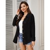 BLUEMING Womens Waffle Knit Shacket Jacket Casual Long Sleeve Button Down Shirts Dressy Blouses Tops - 2 of 4