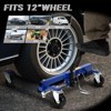 Wheel trolley jack set, 6000 lb capacity, with hydraulic jack and dual rollers, with foot pedal, for tire car repair mobile - 2-piece set - 4 of 4