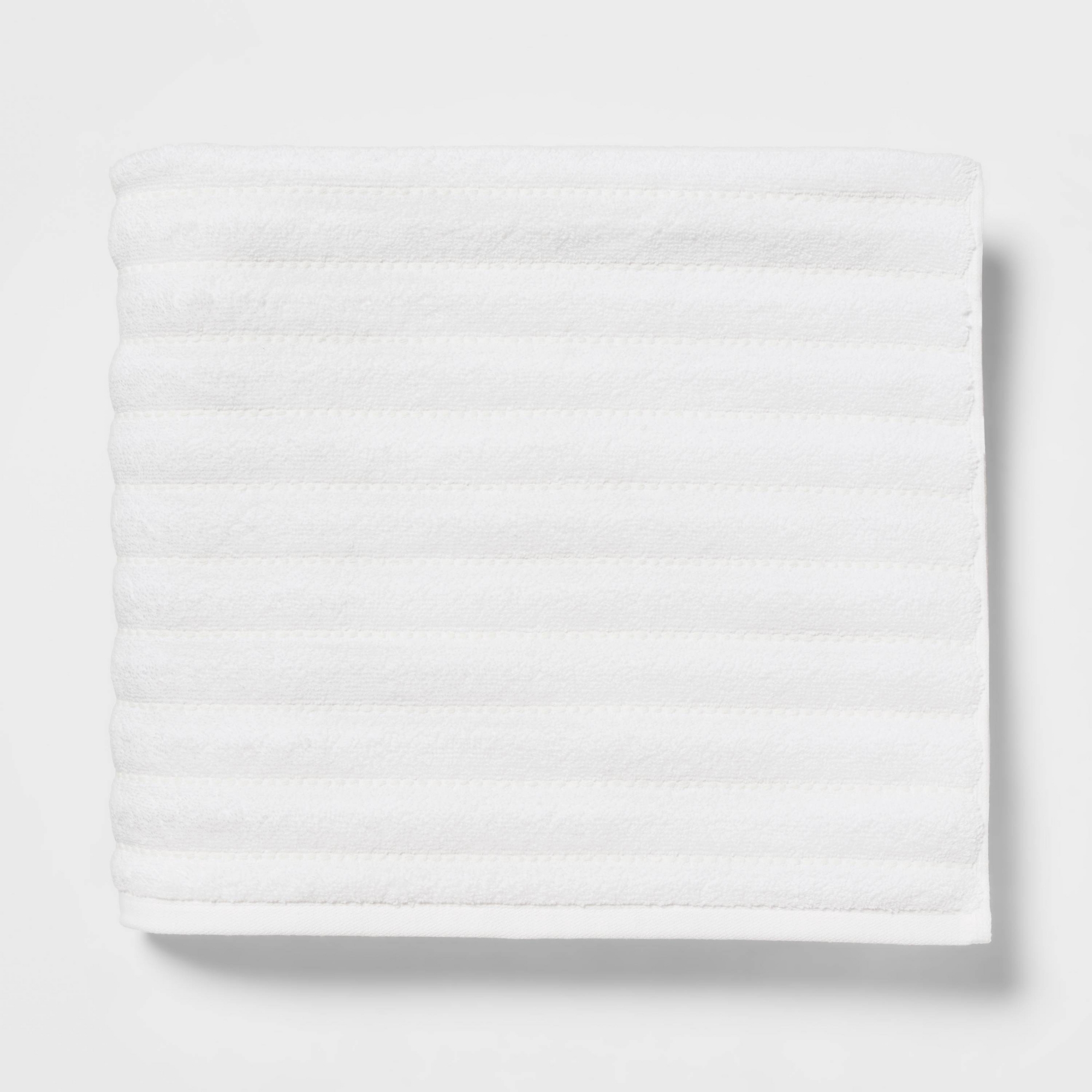 Bath Towel White Striped