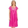 Collections Etc Double Sleeve Lace Trim Tricot Silky Nightgown - 3 of 4