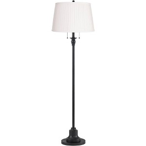 360 Lighting Dyna 58" High Pleated Shade Black 2-Light Floor Lamp - 1 of 4