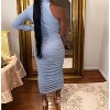 Women's Peyton One Sleeve Ruched Pencil Dress - Miss Circle - 4 of 4