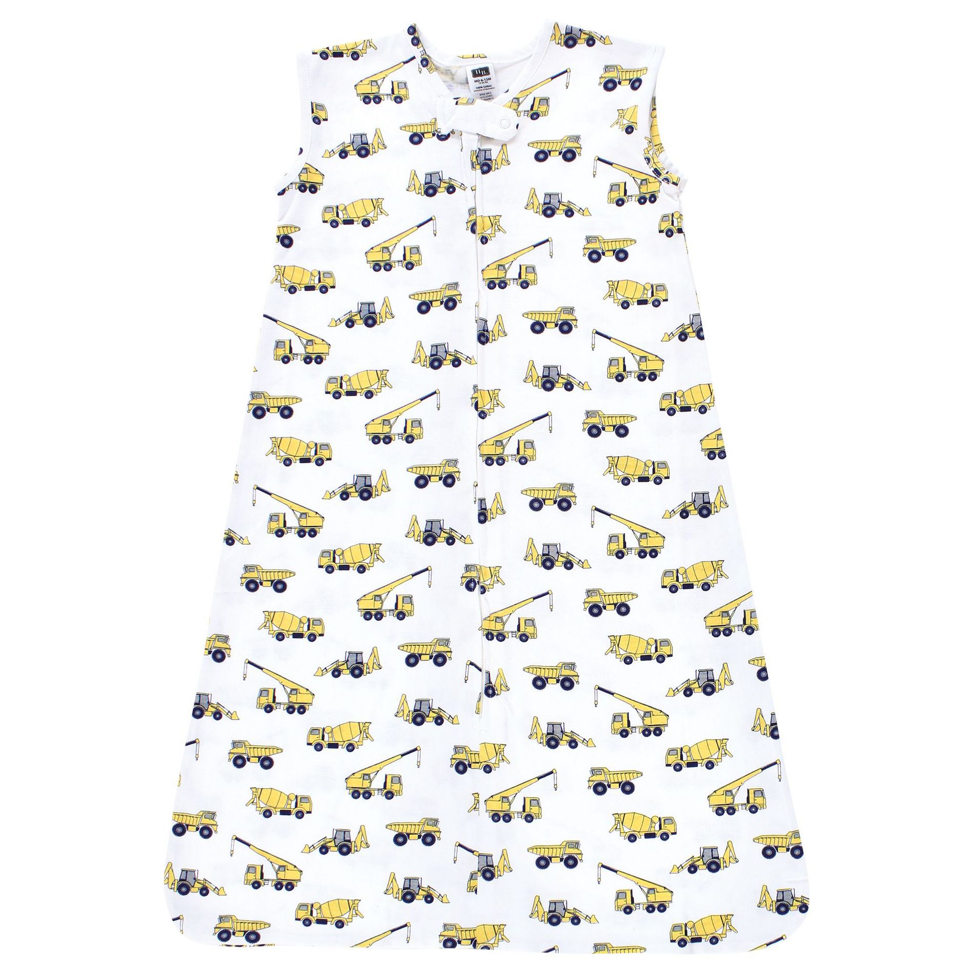 Hudson Baby Cotton Sleeveless Wearable Sleeping Bag, Sack, Blanket, Construction, 18-24 Months