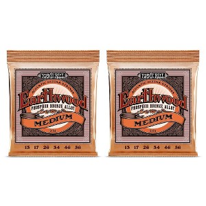 Ernie Ball 2144 Earthwood Phosphor Bronze Medium Acoustic Guitar Strings 2-Pack - 1 of 3