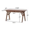 Walnut Wood Desk with Drawer ¨C Small Computer Desk for Home Office, Gaming, Study, or Bedroom - 2 of 4