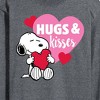 Men's - Peanuts - Snoopy Hugs And Kisses Long Sleeve Graphic T-Shirt - 2 of 4