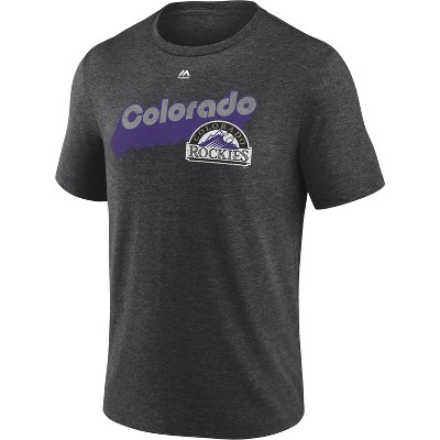 MLB Colorado Rockies Men's Short Sleeve Tri-Blend T-Shirt