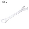 Unique Bargains CR-V 6-Point Ended Box 15 Degree Offset Open End Metric Thin Combination Wrench 2 Pcs - 3 of 4