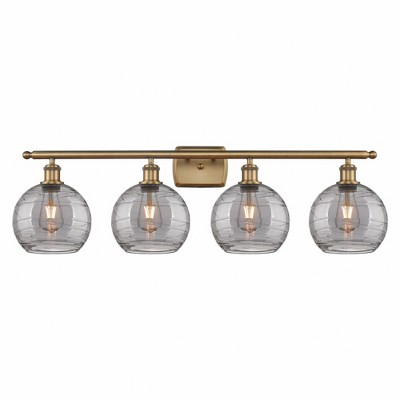 Athens Deco Swirl - 4 Light Bath Vanity In Industrial Style-11.25 Inches Tall and 36 Inches Wide