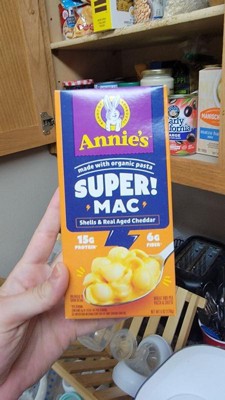Annie's Super Mac Protein Mac & Cheese Shells & Real Aged Cheddar - 6oz ...