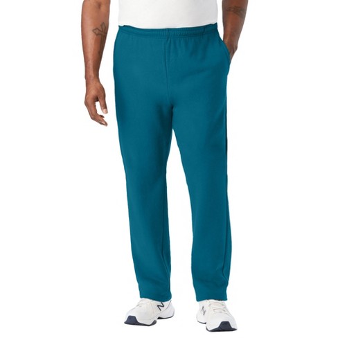 Kingsize Men's Big & Tall Fleece Open-bottom Sweatpants - 5xl, Blue : Target